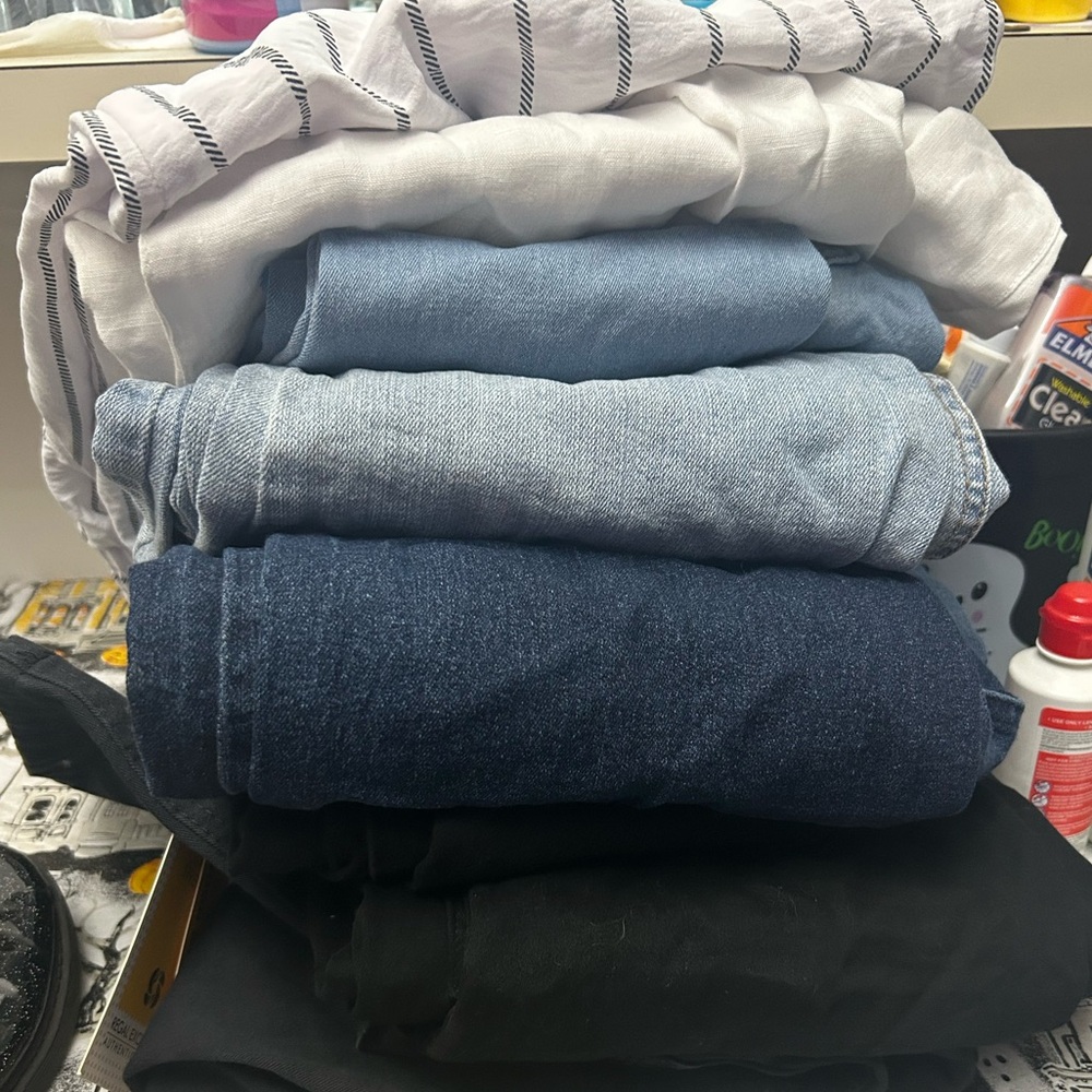 Men and Women Light and Dark Blue Jeans!